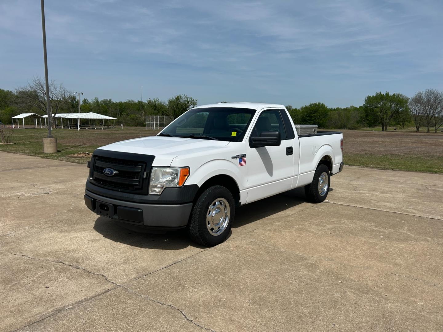 2014 White /Gray Ford F-150 (1FTMF1CM5EK) with an 3.7L V6 DOHC 24V engine, 6-Speed Automatic transmission, located at 17760 Hwy 62, Morris, OK, 74445, (918) 733-4887, 35.609104, -95.877060 - 2014 FORD F-150 XL 6.5-ft. BED HAS A 3.7L V6 ENGINGE, 2WD BI-FUEL (RUNS ON BOTH CNG OR GASOLINE) FEATURES MANUAL WINDOWS, MANUAL LOCKS, MANUAL MIRRORS, AM/FM STEREO, SIRIUS RADIO, CD PLAYER, AUXILLIARY PORT, CRUISE CONTROL, TRACTION CONTROL, MULTI-FUNCTIONING STEERING WHEEL CONTROLS, BEDLINER. IT RU - Photo#0